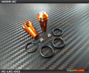 Hawk TX Switch Knobs Cap Orange Long V2 (2pcs, Fit All Brand TX)